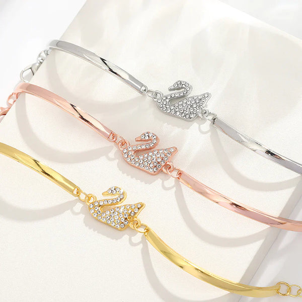 Gold Foil Swan Chain - Bracelet