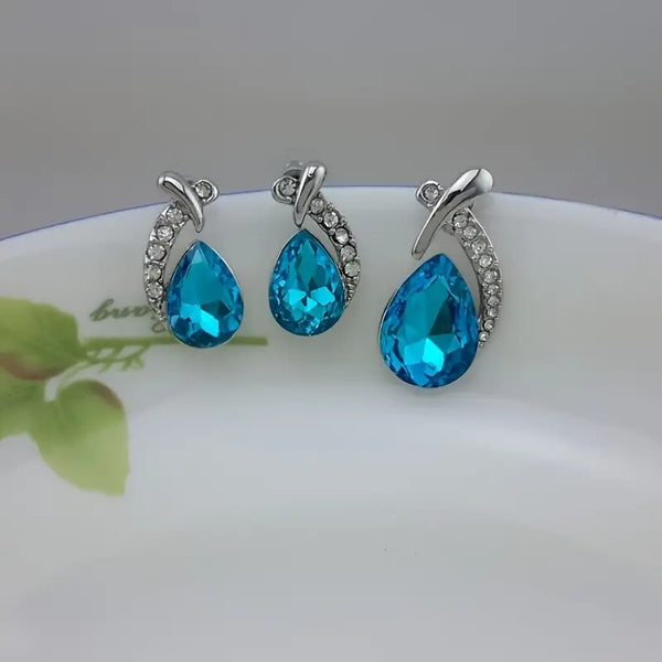 Mermaid Necklace & Earrings 2pcs Gift Set