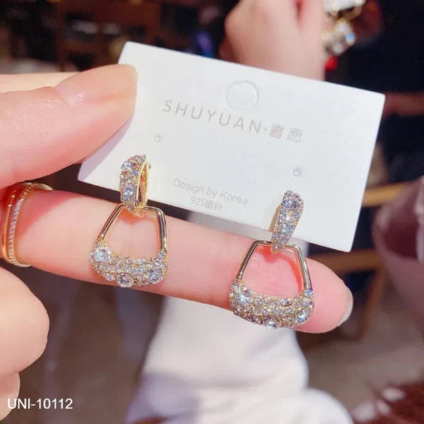 Crystal Diamonds Gold - Earring