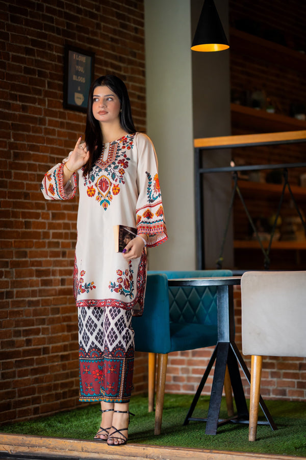 Meerub 2-Piece Digital Printed Suit | Premium Silky Lawn